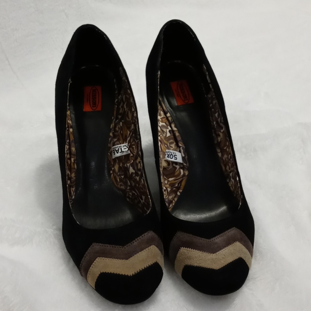 Missoni for Target Chevron Chunk Heel Leather Shoe